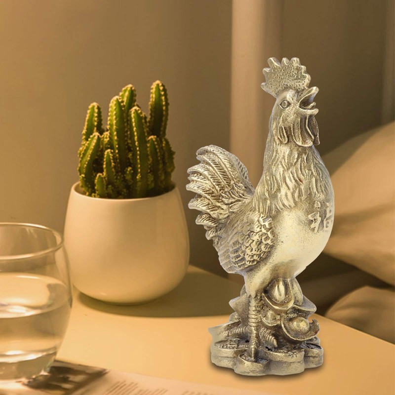 Hilitand Rooster Statue Brass Feng Shui Decoration Meaning Health Wealth