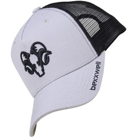 Bexxwell Trucker Cap Light Grey/Black with 3D Logo Embroidery (Perfect Fit, Cap, Black, Grey, Grey, Grey, Trucker Cap, Logo, Cap, Unisex), grey black