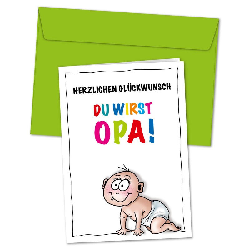 Congratulations, You'll Be Opa – XL PREGNANCY Card, Card For