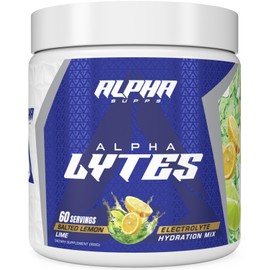 Alpha Supps Lytes - Daily Electrolyte Hydration Drink Mix Powder - Sugar-Free, Zero Calorie Instant Formula with Trace Minerals and Antioxidants (60 Servings, Salted Lemon Lime)