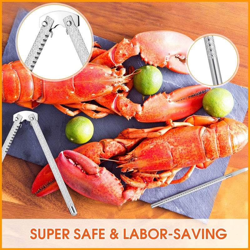 FoldTier 12 Pack Lobster Crackers and Picks Set Crab Cracker