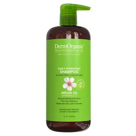 DermOrganic Daily Hydrating Shampoo with Argan Oil - Sulfate-Free & Color-Safe, 33.8 fl.oz. (Packaging May Vary)