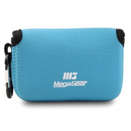 MegaGear Panasonic Lumix DC-ZS200, TZ200, Leica C-Lux Ultra Light Neoprene Camera Case, with Carabiner – Blue