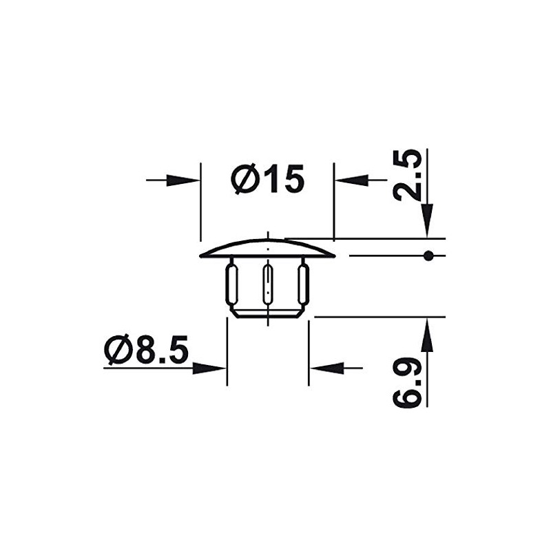 Gedotec Screw Covers White Blanking Plugs Round Screw Caps for