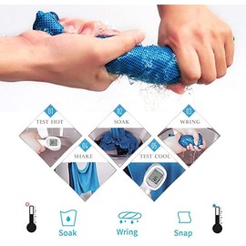 Cooling Towel for Neck(40"x12") by TUKEMI, 4 Pack Ice Towel/Cooling Towel/Soft Breathable Chilly Towel for Yoga, Sport, Running, Camping, Best Gym Gifts for Women/Man.