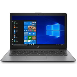 HP 14 Stream Laptop 14-inch HD Intel Celeron N4020 4GB DDR4 RAM 64GB eMMC, Intel UHD Graphics, WiFi, Bluetooth, HDMI, USB, SD Card Reader, Windows Home 11 S Mode, 14-cb119ds, Brilliant Black (Renewed)