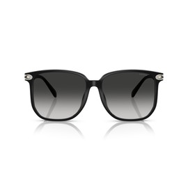 COACH Women's HC8413BD Square Sunglasses, Black/Grey Gradient, 58 mm