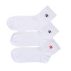 Champion CWSCB201 Women's Socks, 3-Pair Set, One Point Logo Embroidery,