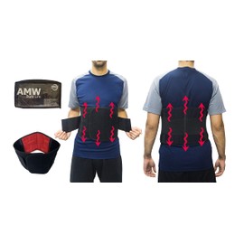 Lumbar Support Back Brace with Self-Heating Magnetic Therapy and Far Infrared Compression Belt Adjustable Waist Support Pain Relief Belt 2X-Large