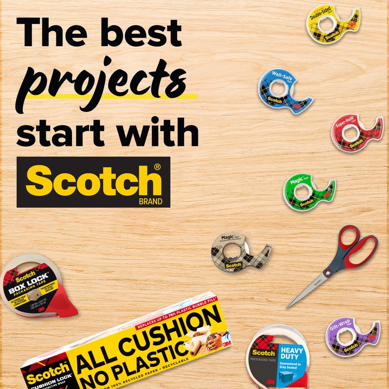 Scotch Tape Dispenser, White, Great for School or Office and