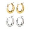 Hoop Earrings for Women, Pack of 2 Small Earrings, Chunky