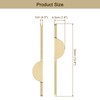 sourcing map 2 Pack Brushed Gold Cupboard Pulls, Semicircle Kitchen