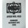 222 Fifth Joyeux Noel Gold" Eiffel Tower Appetizer Rice Bowl