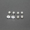 2 Pairs Stud Earrings Set, Hypoallergenic Cubic Zirconia 316L Stainless