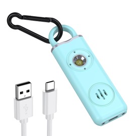 AMIR Personal Safety Alarm, Personal Alarm for Women, 130 dB Super Loud, Strobe Light and Carabiner, Safety Keychain for Women Children Men Seniors Emergency Call, Blue