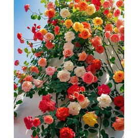 300Pcs Mixed-color Climbing Rose Rosa BushVine Climber Fragrant Butterfly Flower Seeds