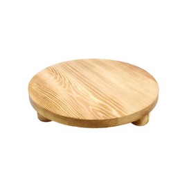 Wealrit Wooden Plant Stools Wood Risers 10 Inch Diameter Round Stands Pedestal for Plants, Brown