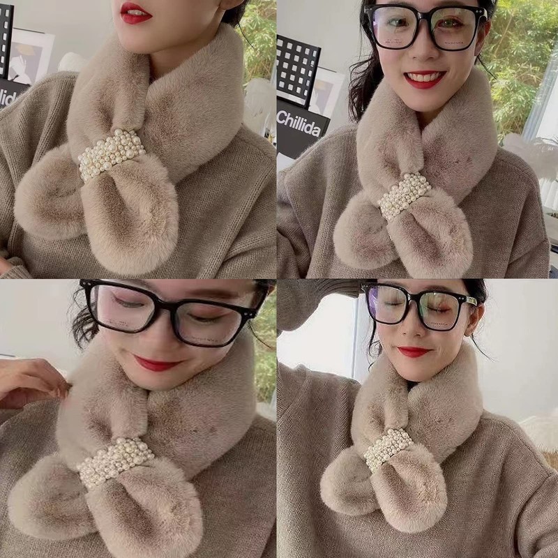 Doyime Faux Fur Tippet Scarf, Snood, Women's, Scarf, Fluffy, Warm,