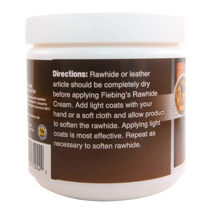 Fiebing's Rawhide Cream (14 Oz) - Horse Tack Leather Cleaner