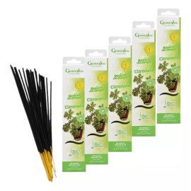 Ganesha 5 Paquetes Incienso Citronela Repelente De Insectos Y Moscos