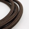3 m Textile Cable Brown Plain Colours 3 x 0.75