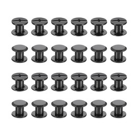 PATIKIL 24 Sets Chicago Screws 6mm L Chicago Screw Binding Post Screw Bolts Leather Rivet Fasteners Connector Leather Belt for Scrapbook Photo Album Bling