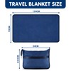 KINGTLE Travel Blanket and Pillow Set, 2-in-1 Blanket with Soft