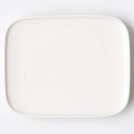 Marimekko Oiva Square Plate (15 × 12 cm)/White, 90 (100) [63285] marimekko