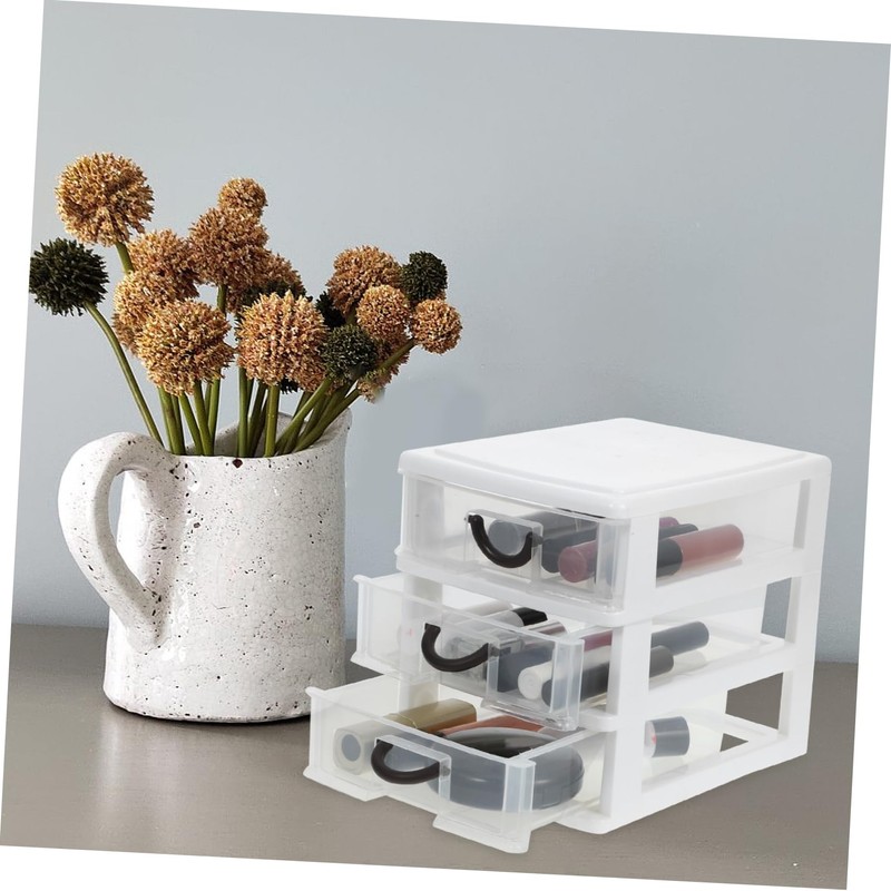 VICASKY Elegant Desk Organizer White Desktop Storage for Cosmetics Sundries