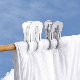 Jumbo Blanket & Duvet Clip White 12ea