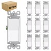 Smart-us 10 Pack Decorator Paddle Rocker Light Switch Residential Grade,15A
