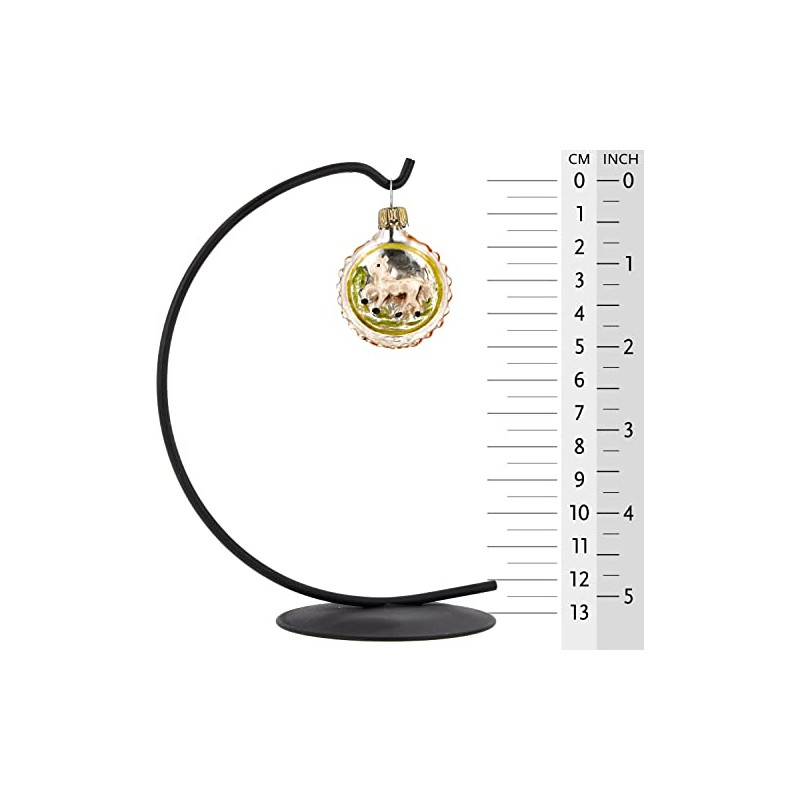 Miniature Glass with Horse and Orange Nubs, Patinated