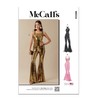 McCall's M8534H5 Misses' Flare Leg Knit Jumpsuits Sewing Pattern Packet,