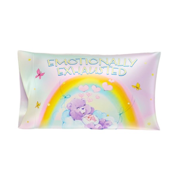 Collectibles Care Bears Classic Retro Beauty Silky Satin Standard Pillowcase Cover 20x30 for Hair and Skin, (Official Licensed Product) by Franco