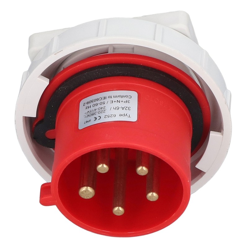 Industrial Socket IP67 Waterproof Aviation Connector 3P+N+E 32A AC 220380V