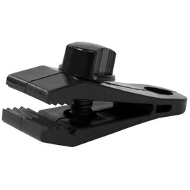 AERZETIX - C59610 - Set of 8 retaining clips for tarpaulins with eyelet 26 x 82 mm - tarpaulin clips - awning hiking camping tent banner - plastic - colour black