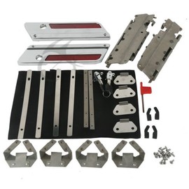 XFMT Motorcycles Chrome Hard Billet Saddlebag Latch Cover Face Compatible with Harley Touring Models 1993-2013