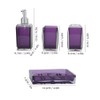 4Pcs/Set Acrylic Bathroom Accessory Set Toothbrush Soap Dish Holder for