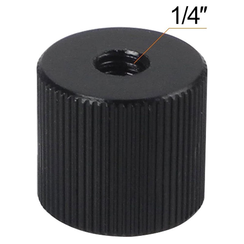 [Z-Jing] 4pcs 1/4" Female Thread Conversion Adapter Barrel Nut 3/8"