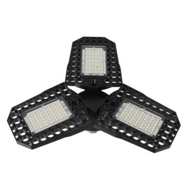 E27 LED Ceiling Lamp Mining Lamps 60W Three Leaves Folding Deformation Garage Light Warehouse Factory Canopy Light 85‑265V