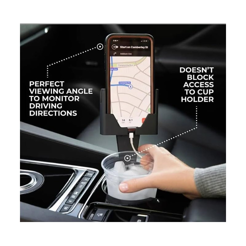 TooToo 2in1 Universal Car Cup Holder Bottle Coffee Stand Cradle