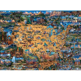 Buffalo Games - Dowdle - National Parks Map - 1000 Piece Jigsaw Puzzle for Adults Challenging Puzzle Perfect for Game Nights - Finished Puzzle Size is 26.75 x 19.75