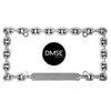 DMSE Chain Link Universal Design Metal Round License Plate Frame