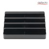 Deflecto 4 Tier 8 Pocket Landscape Business Card Holder Black
