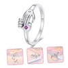 Healeved 3sets 2pcs Opening Rings for Couples Creative Lover Jewelry