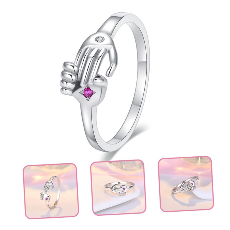 Healeved 3sets 2pcs Opening Rings for Couples Creative Lover Jewelry