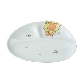 Nishiki Pottery Hasami Ware 60235 Mini Plate with Dividers, Ryion Pattern, 8.9 inches (22.5 cm)