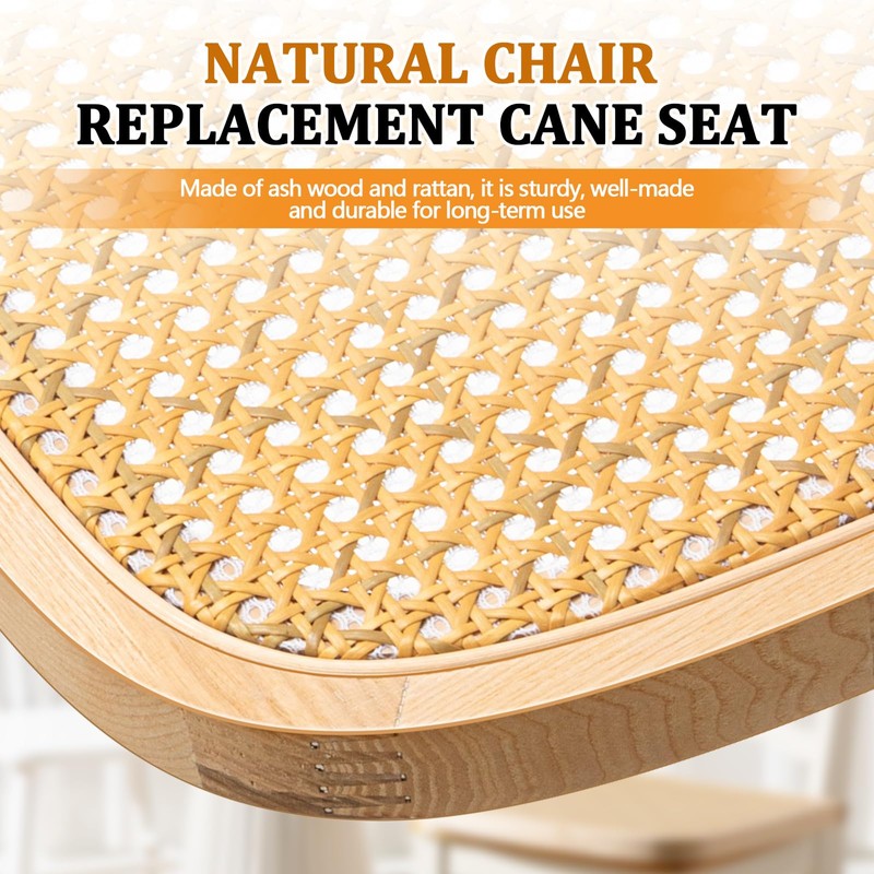 Yerliker 1 Pack Cane Chair Replacement, Natural Chair Replacement Cane
