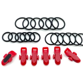 DRAGONtail Ultimate Tenkara Line Keepers (6 Pack) (Red)