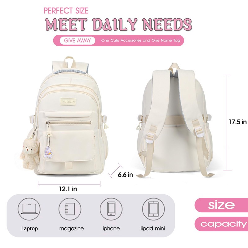 PRLINJSK Girls Backpack for College High Middle School Student, Cute